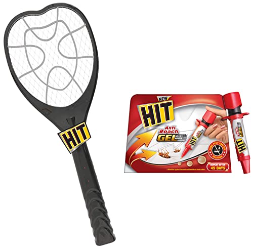 HIT Anti Mosquito Racquet | 6 months Warranty | Rechargeable Mosquito Killer Bat with LED Light | Charge Before Use