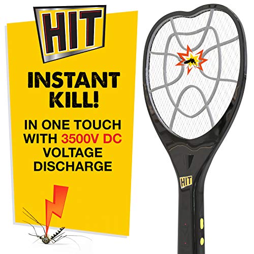 HIT Anti Mosquito Racquet | 6 months Warranty | Rechargeable Mosquito Killer Bat with LED Light | Charge Before Use