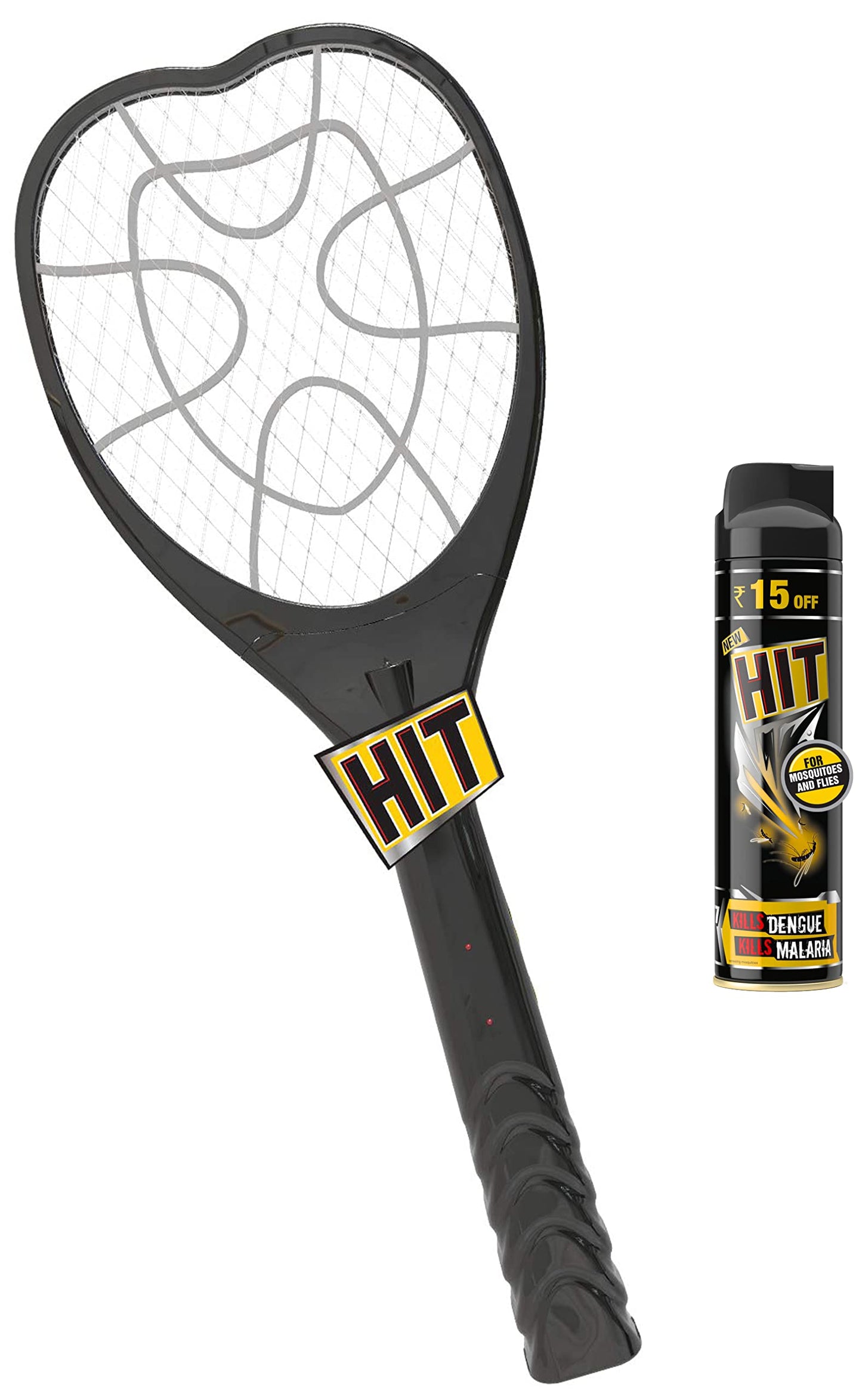 HIT Anti Mosquito Racquet | 6 months Warranty | Rechargeable Mosquito Killer Bat with LED Light | Charge Before Use